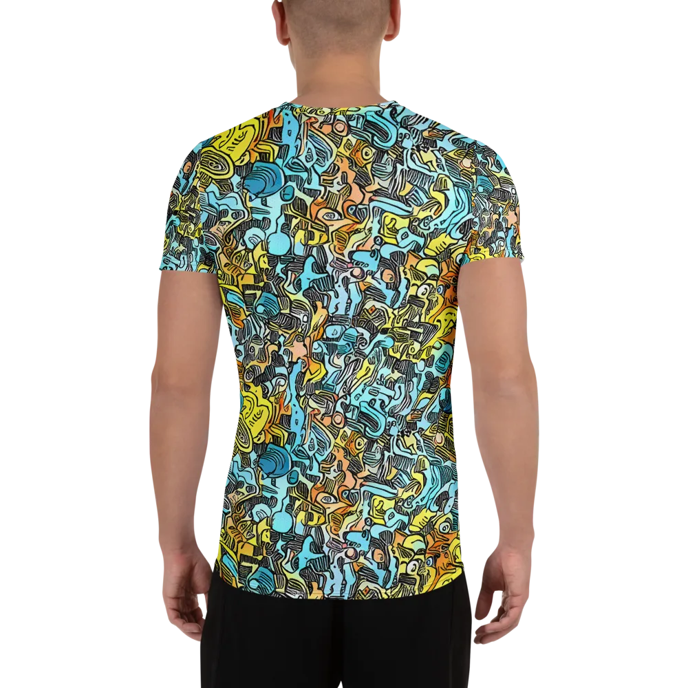 Neon Riddle on Men's Athletic T-Shirt — Back