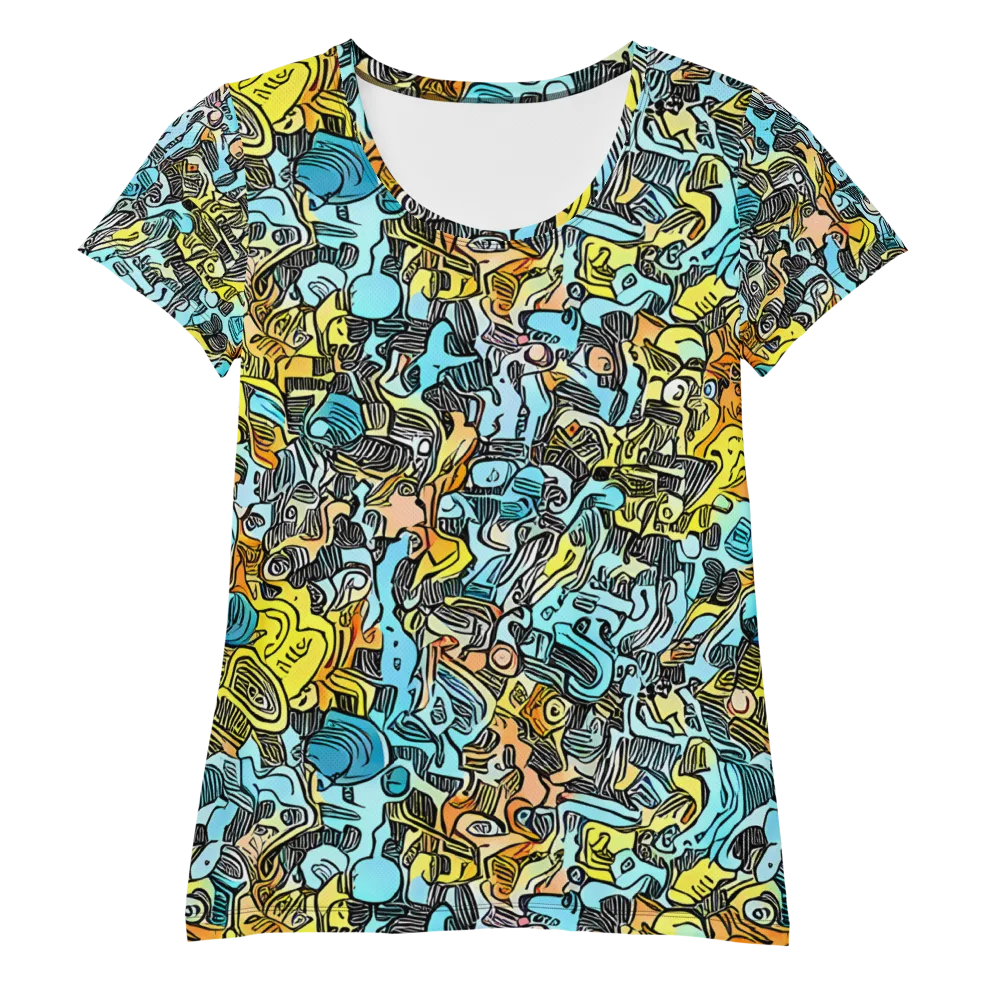 Neon Riddle on Women's Athletic T-Shirt — Front
