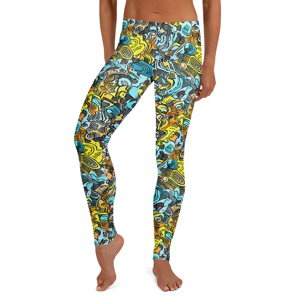 Neon Riddle on Leggings — Front