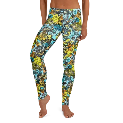 Neon Riddle on a Leggings