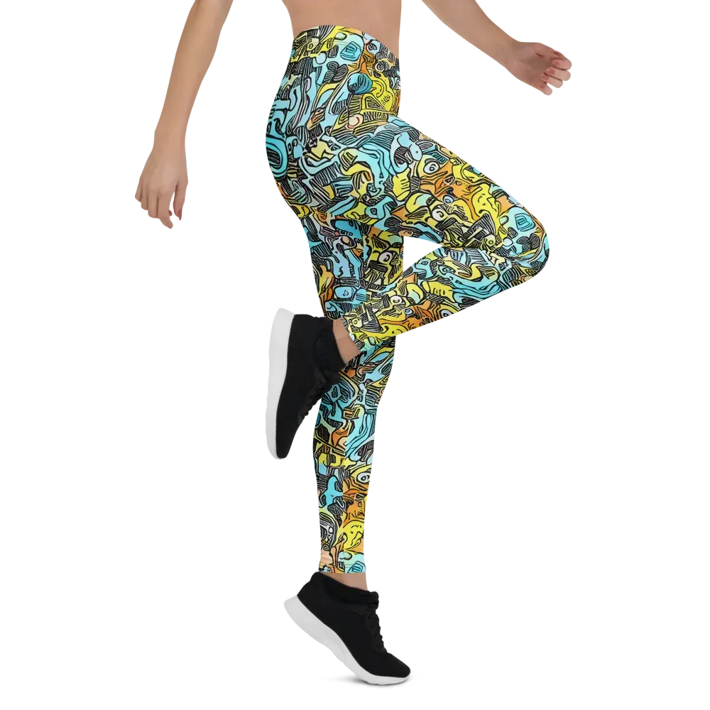 Neon Riddle on Leggings — Right