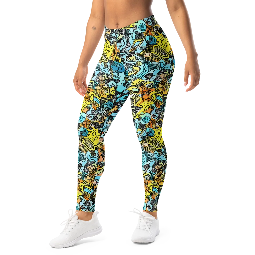 Neon Riddle on Leggings — Left Front