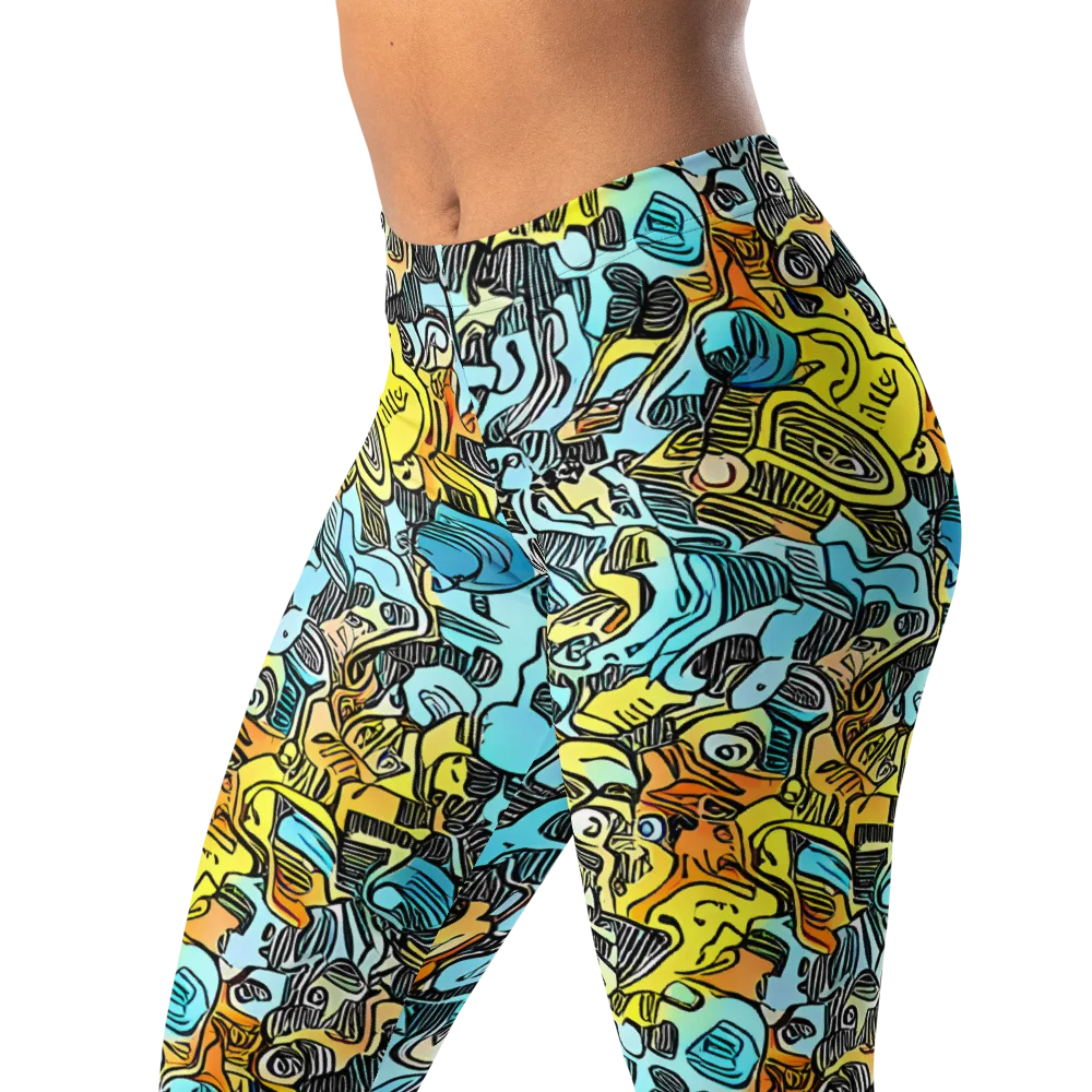 Neon Riddle on Leggings — Left Front