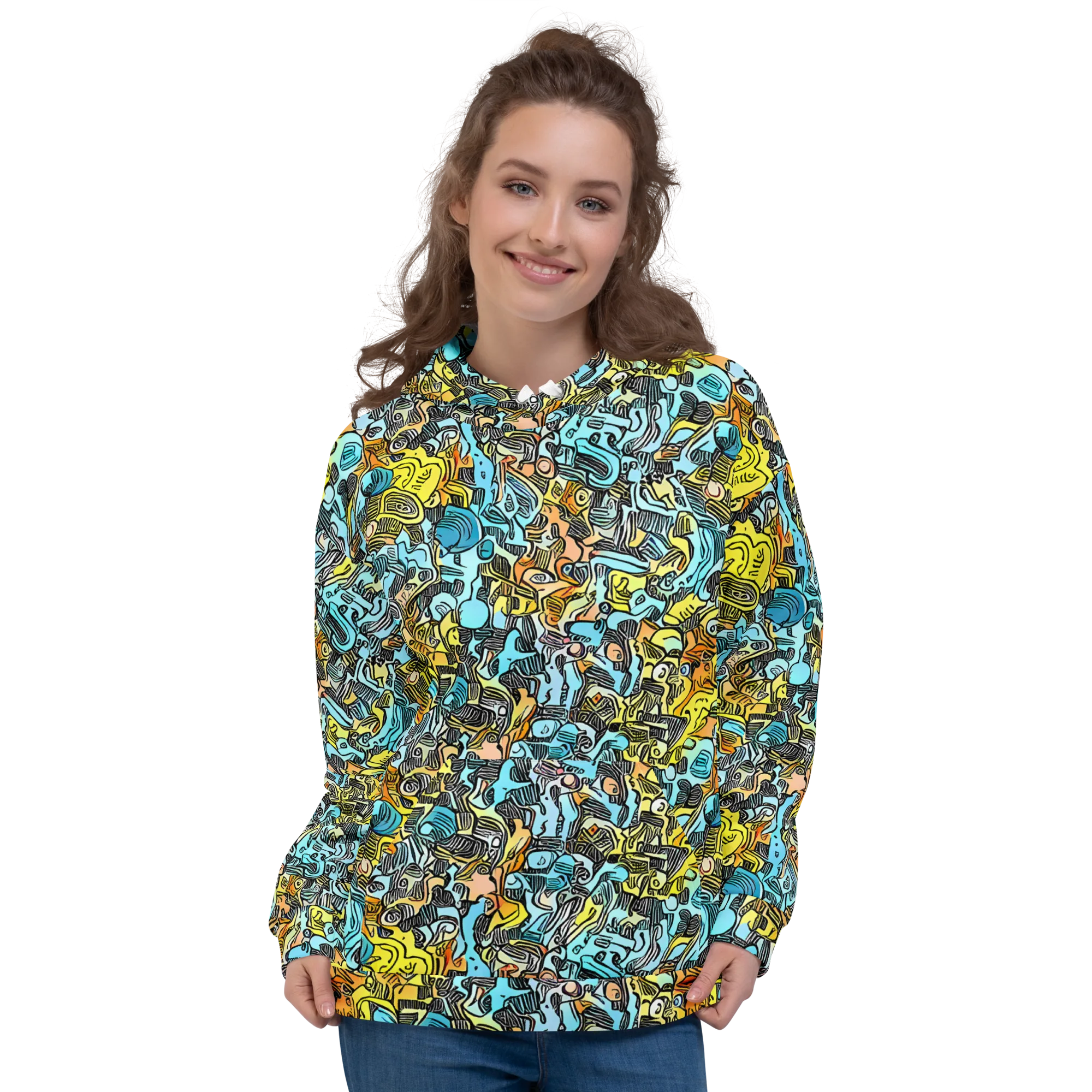 Neon Riddle on Hoodie — Front