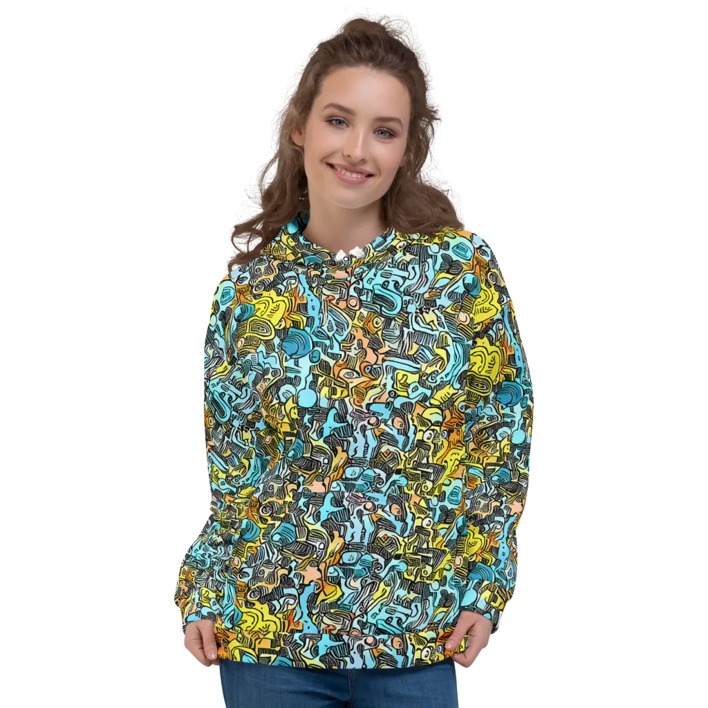 Neon Riddle on Hoodie — Front