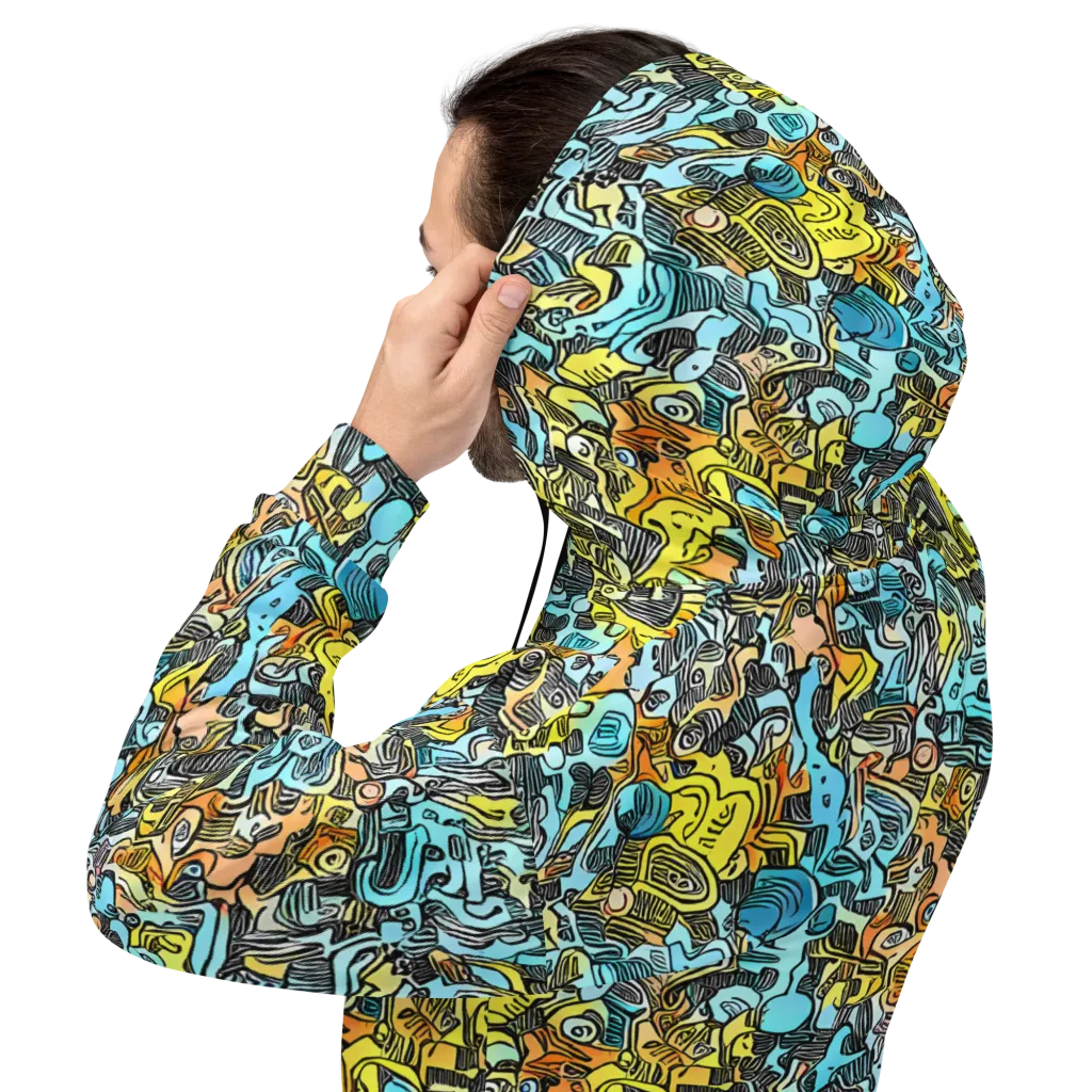 Neon Riddle on Hoodie — Back