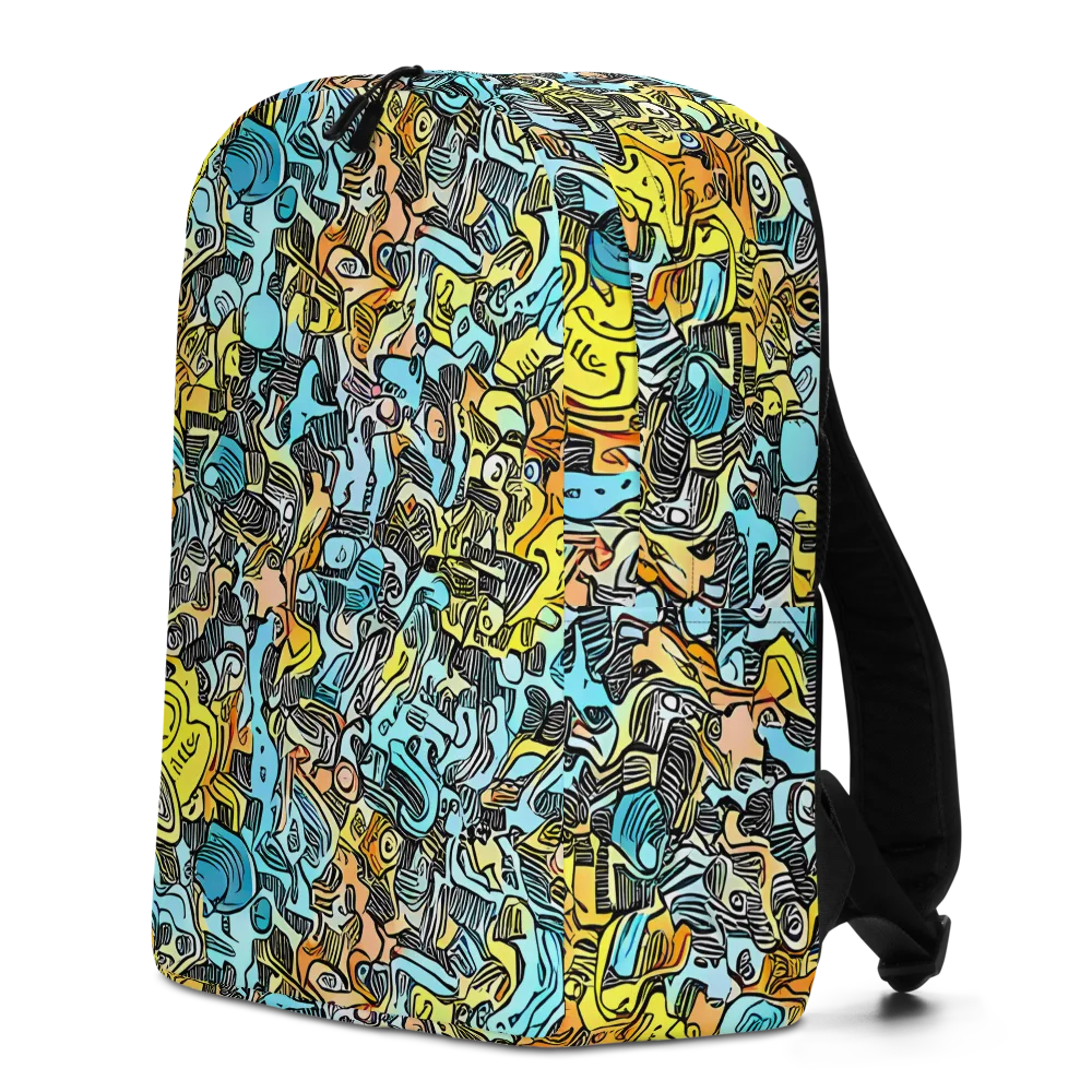Neon Riddle on Minimalist Backpack — Left