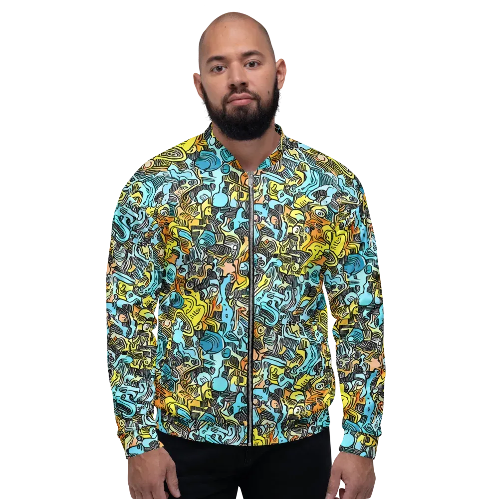 Neon Riddle on Bomber Jacket — Front
