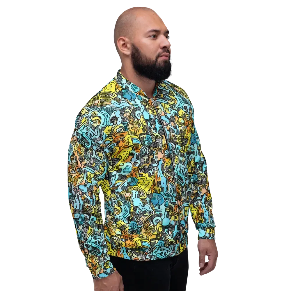 Neon Riddle on Bomber Jacket — Right