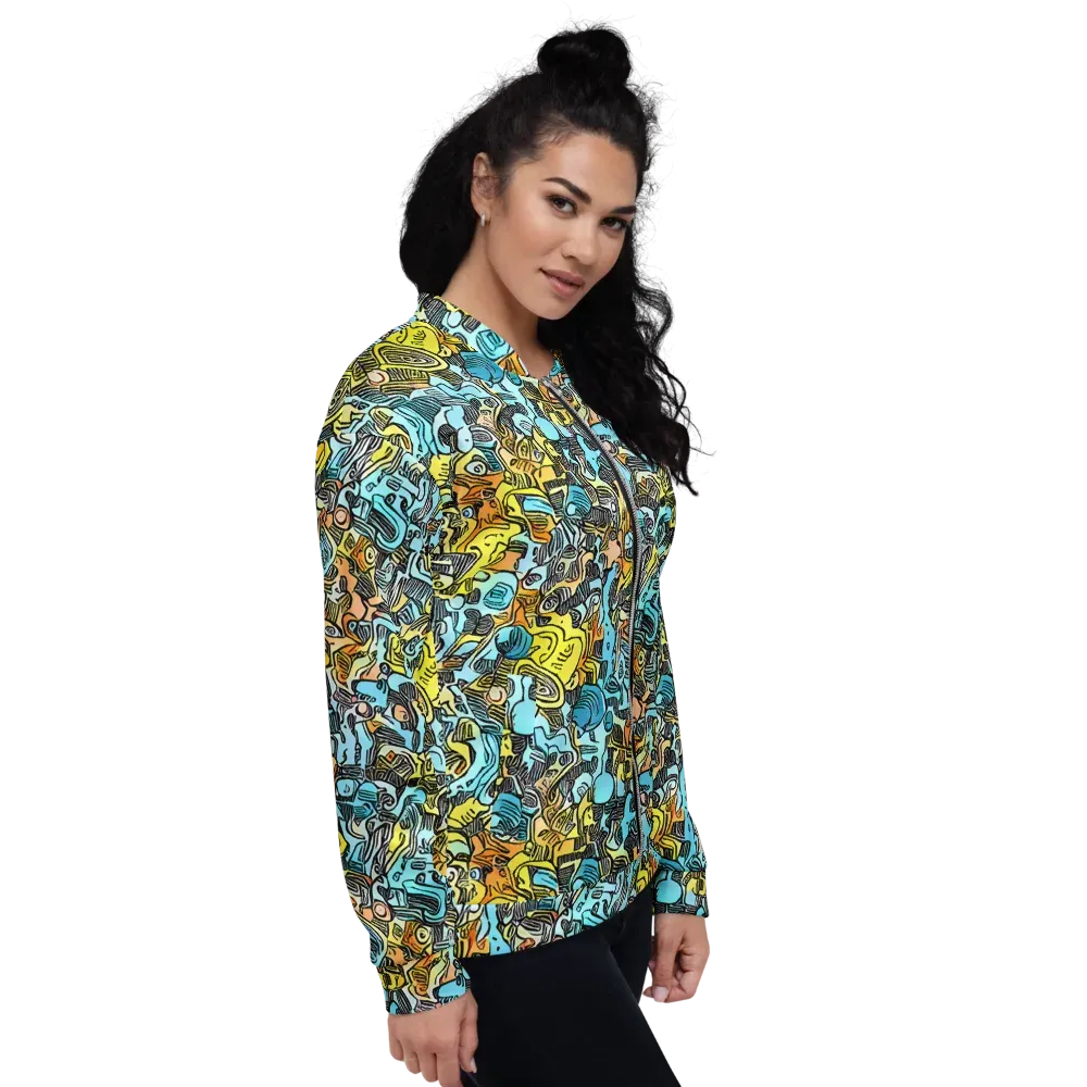 Neon Riddle on Bomber Jacket — Right