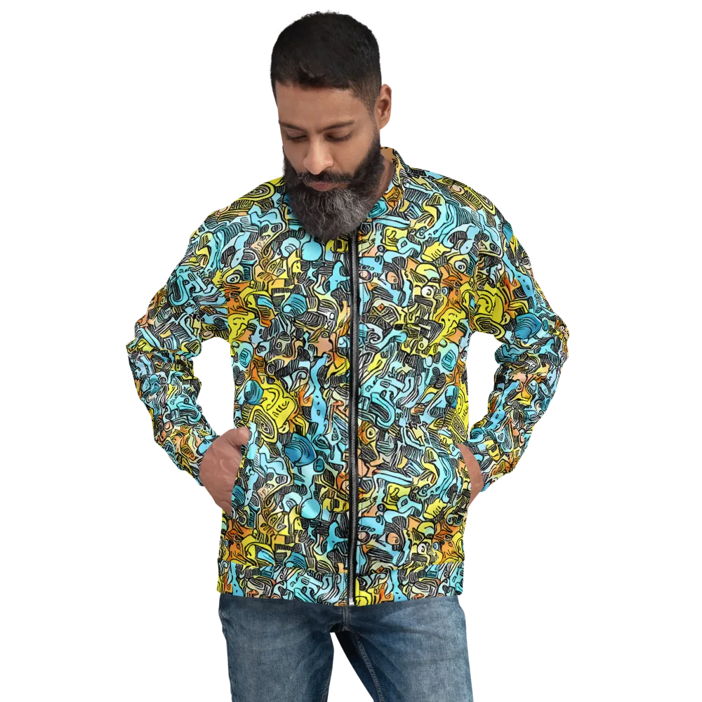 Neon Riddle on Bomber Jacket — Front
