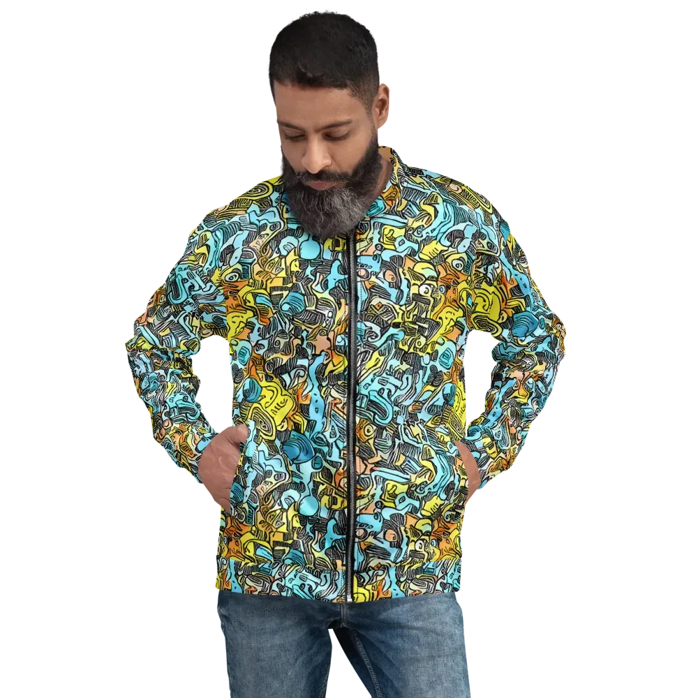 Neon Riddle on Bomber Jacket — Front
