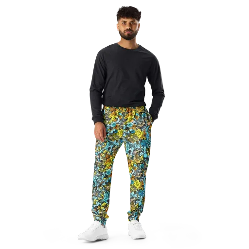 Neon Riddle on a Men's Joggers