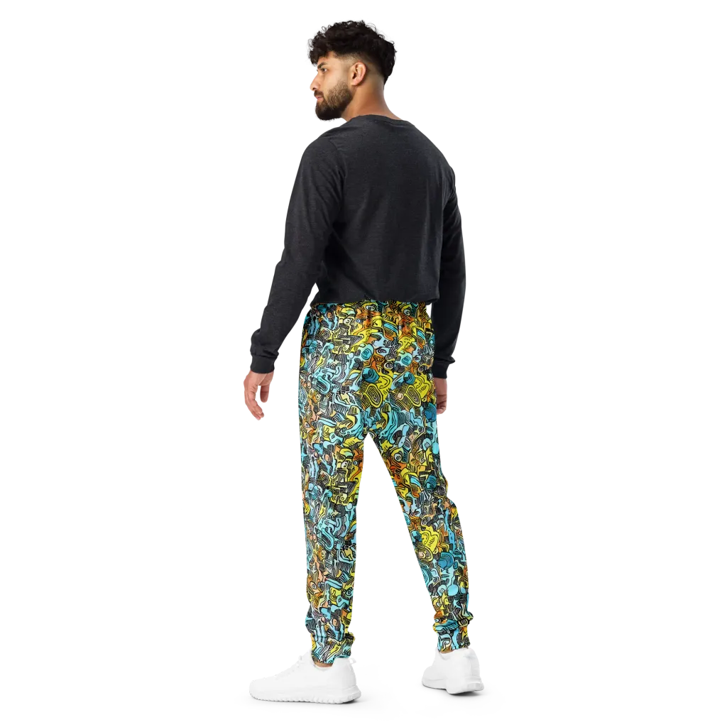Neon Riddle on Men's Joggers — Back