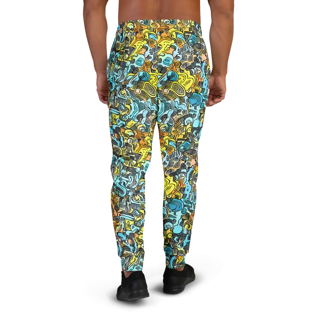 Neon Riddle on Men's Joggers — Back