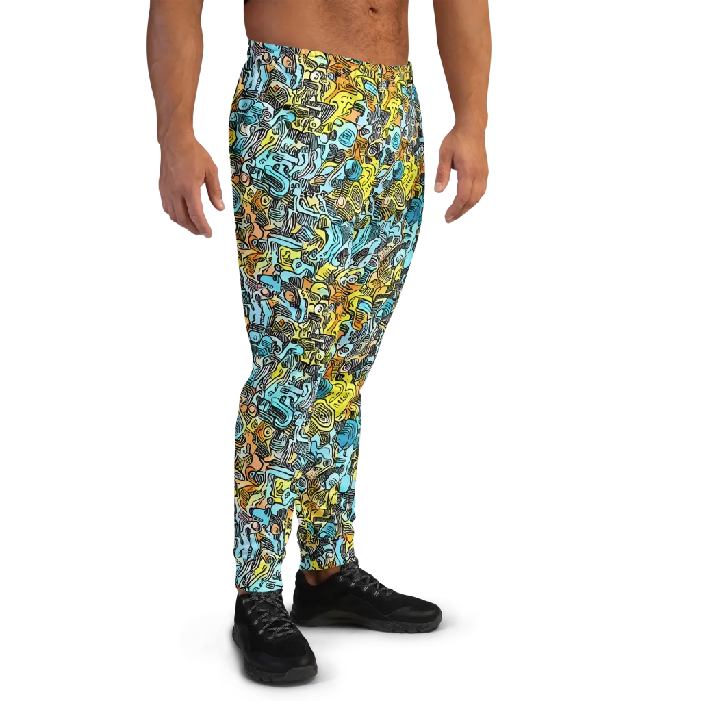 Neon Riddle on Men's Joggers — Right