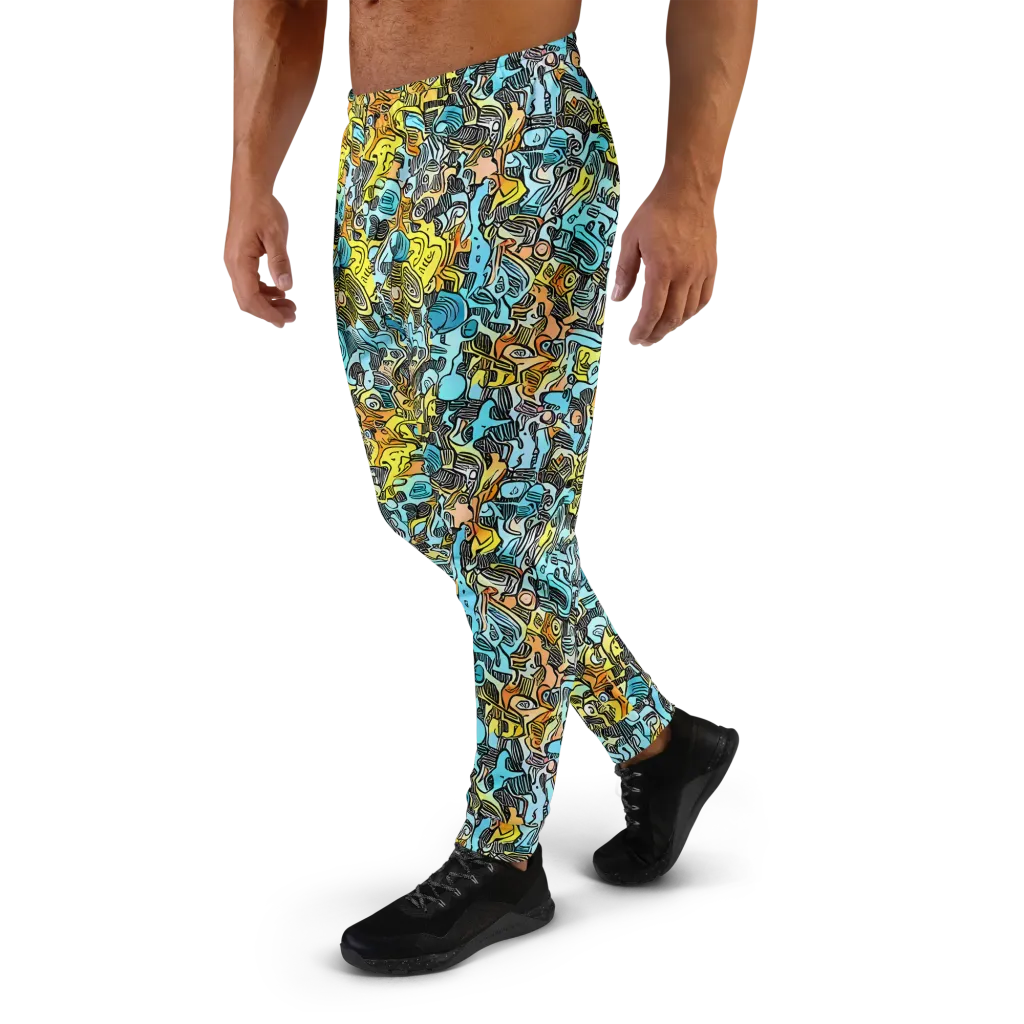 Neon Riddle on Men's Joggers — Left