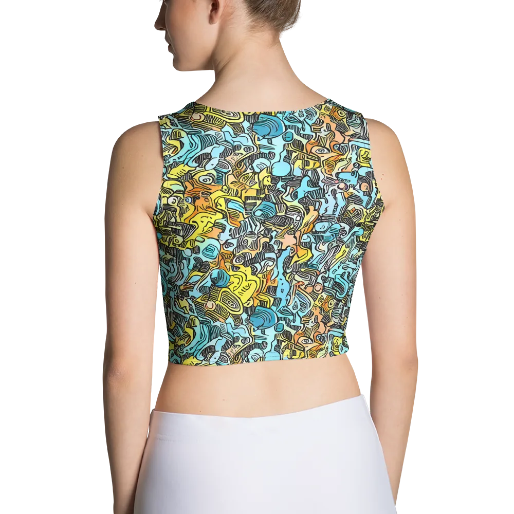Neon Riddle on Crop Top — Back
