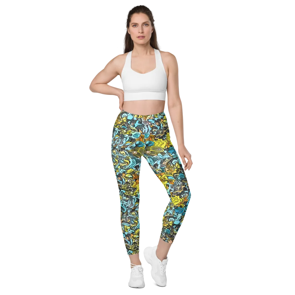 Neon Riddle on Leggings with Pockets — Front