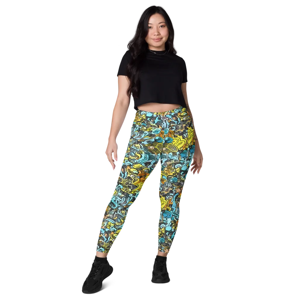 Neon Riddle on Leggings with Pockets — Front