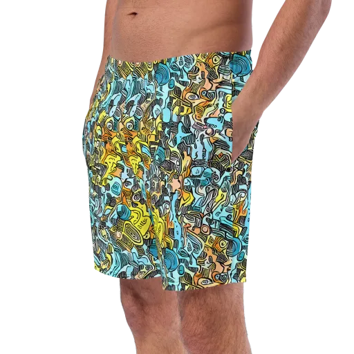 Neon Riddle on a Swim Trunks