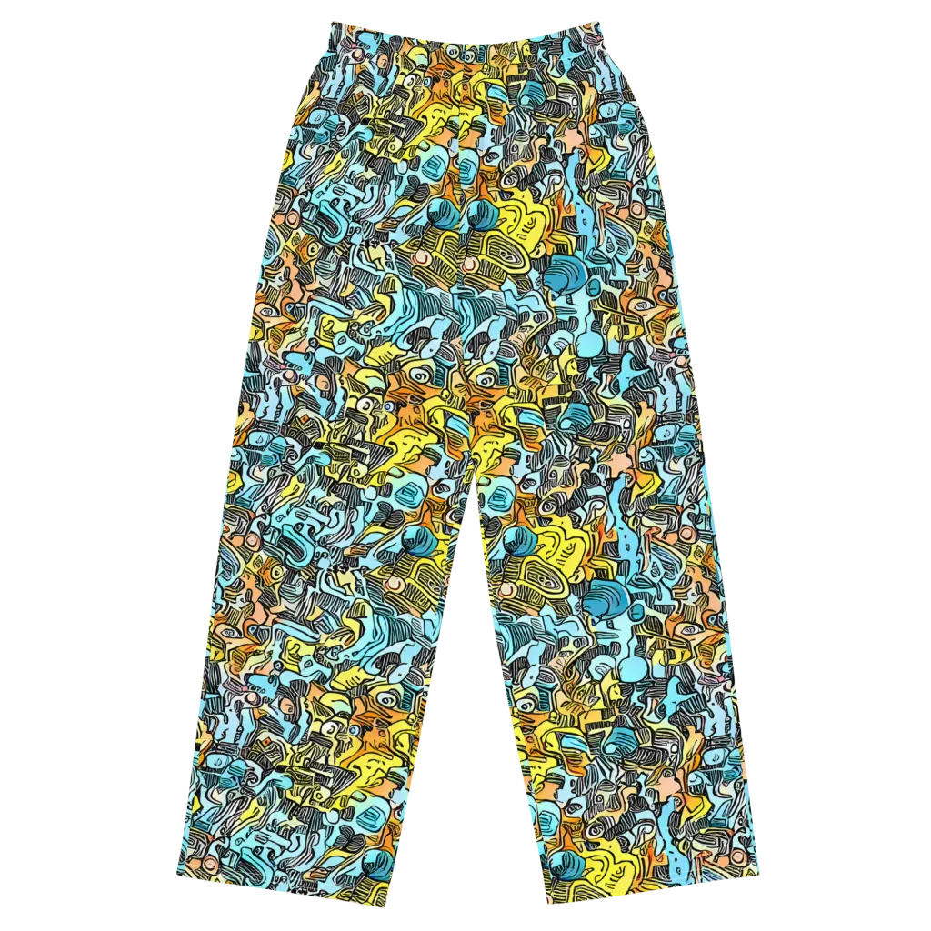Neon Riddle on Wide-Leg Pants — Front