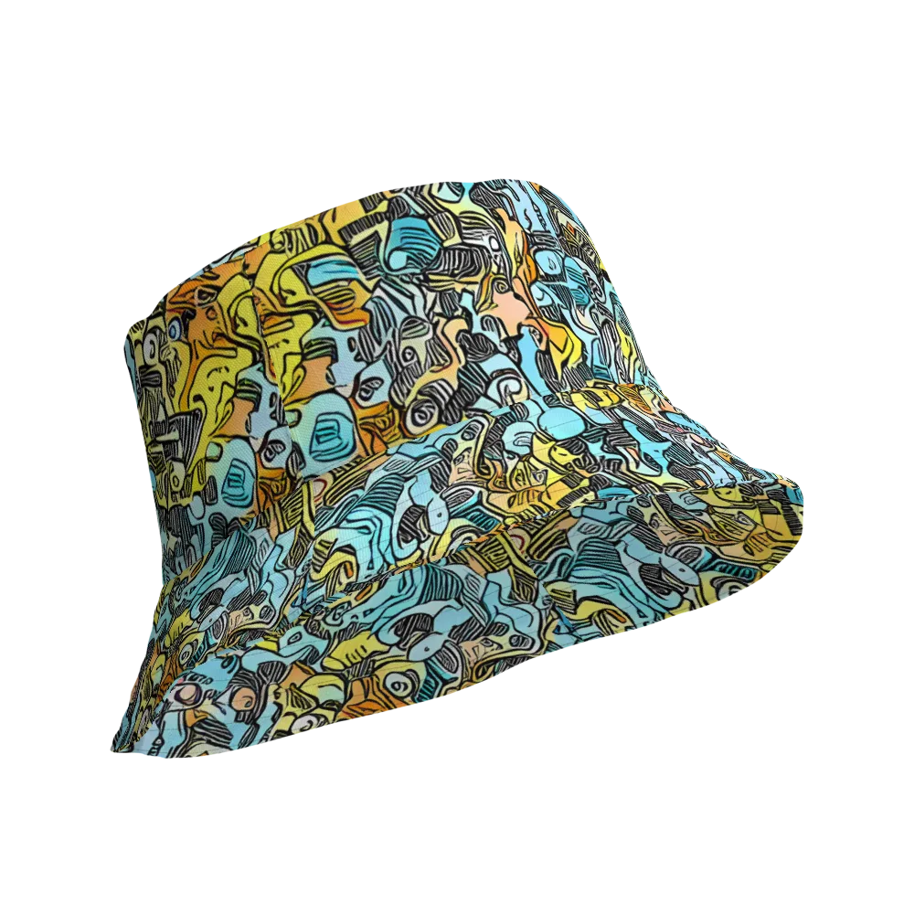 Neon Riddle on Reversible Bucket Hat — Product details Outside