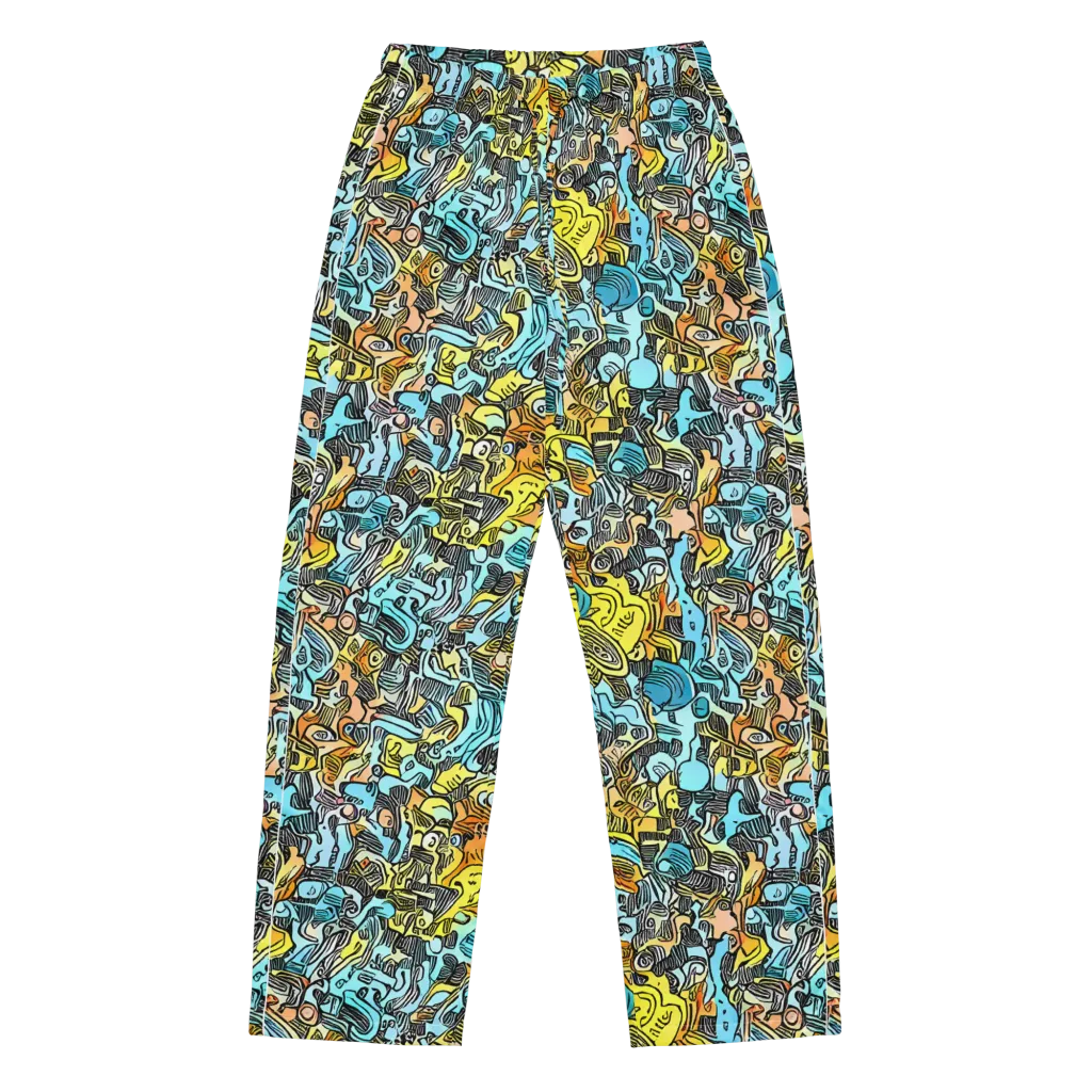 Neon Riddle on Women's Pajama Pants — Front