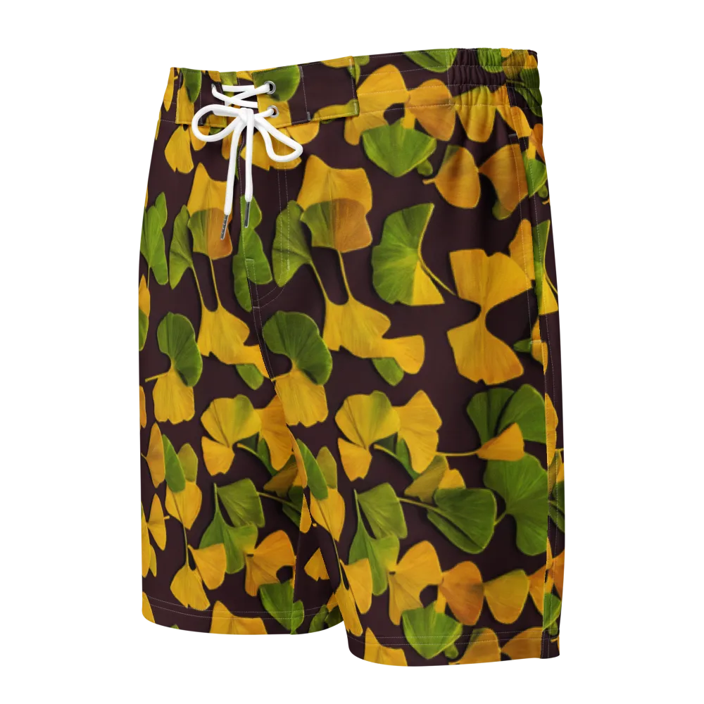 Midnight Ginkgo on Men's Board Shorts — Front