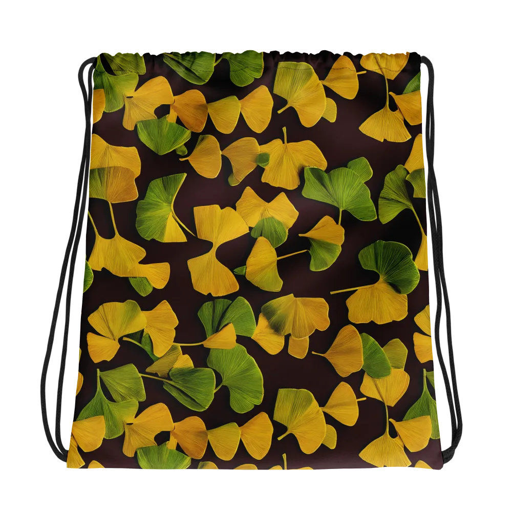 Midnight Ginkgo on Drawstring Bag — Photo