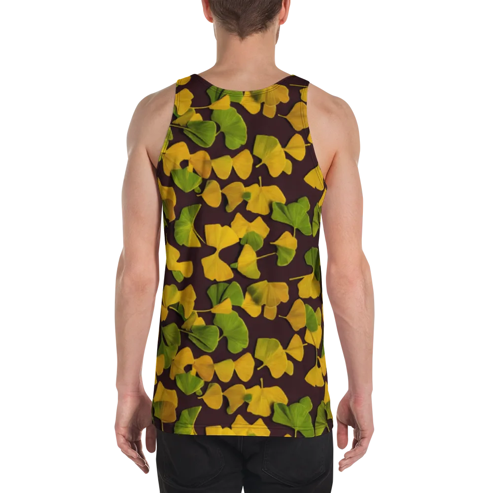 Midnight Ginkgo on Men's Tank Top — Back