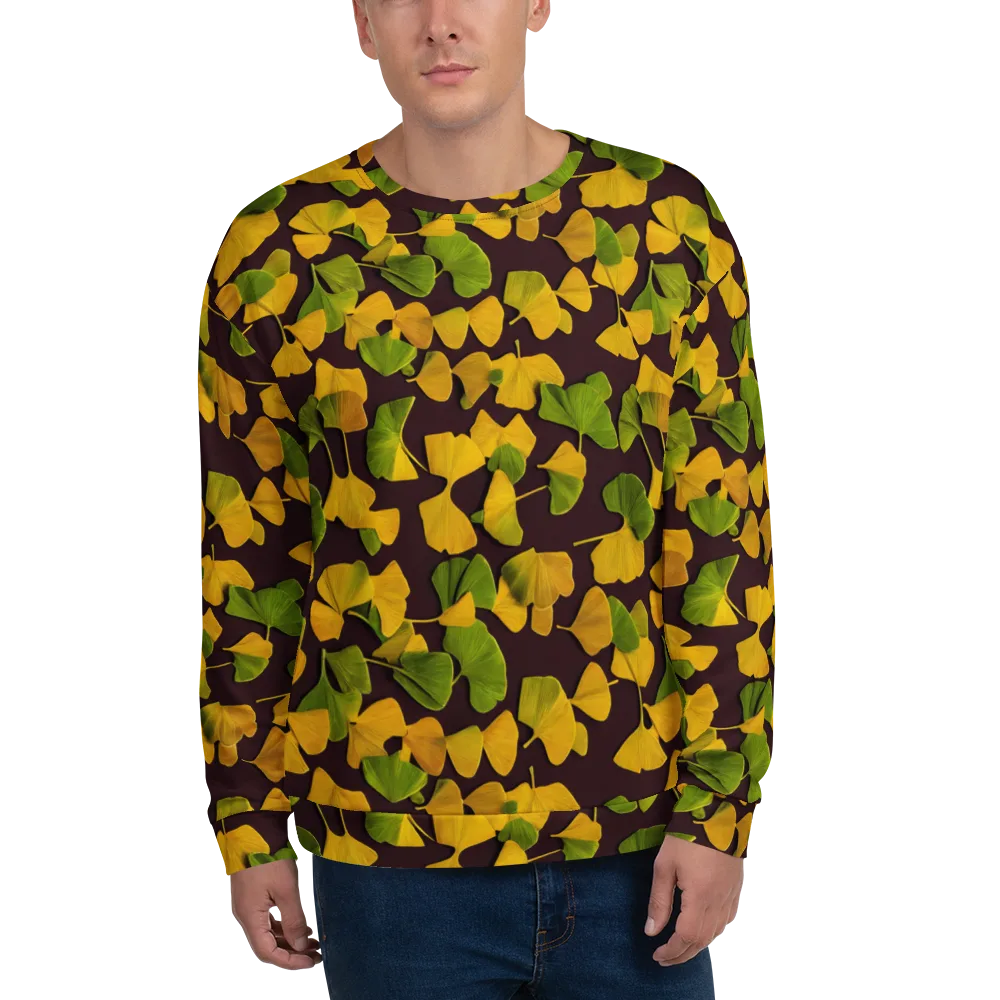 Midnight Ginkgo on Sweatshirt — Front
