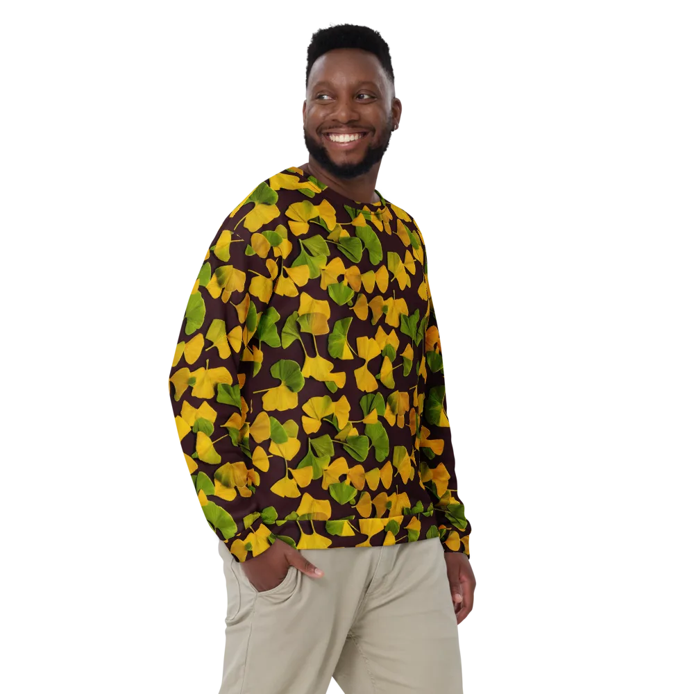 Midnight Ginkgo on Sweatshirt — Front