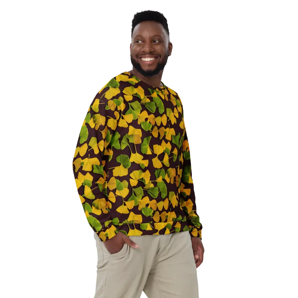 Midnight Ginkgo on Sweatshirt — Front