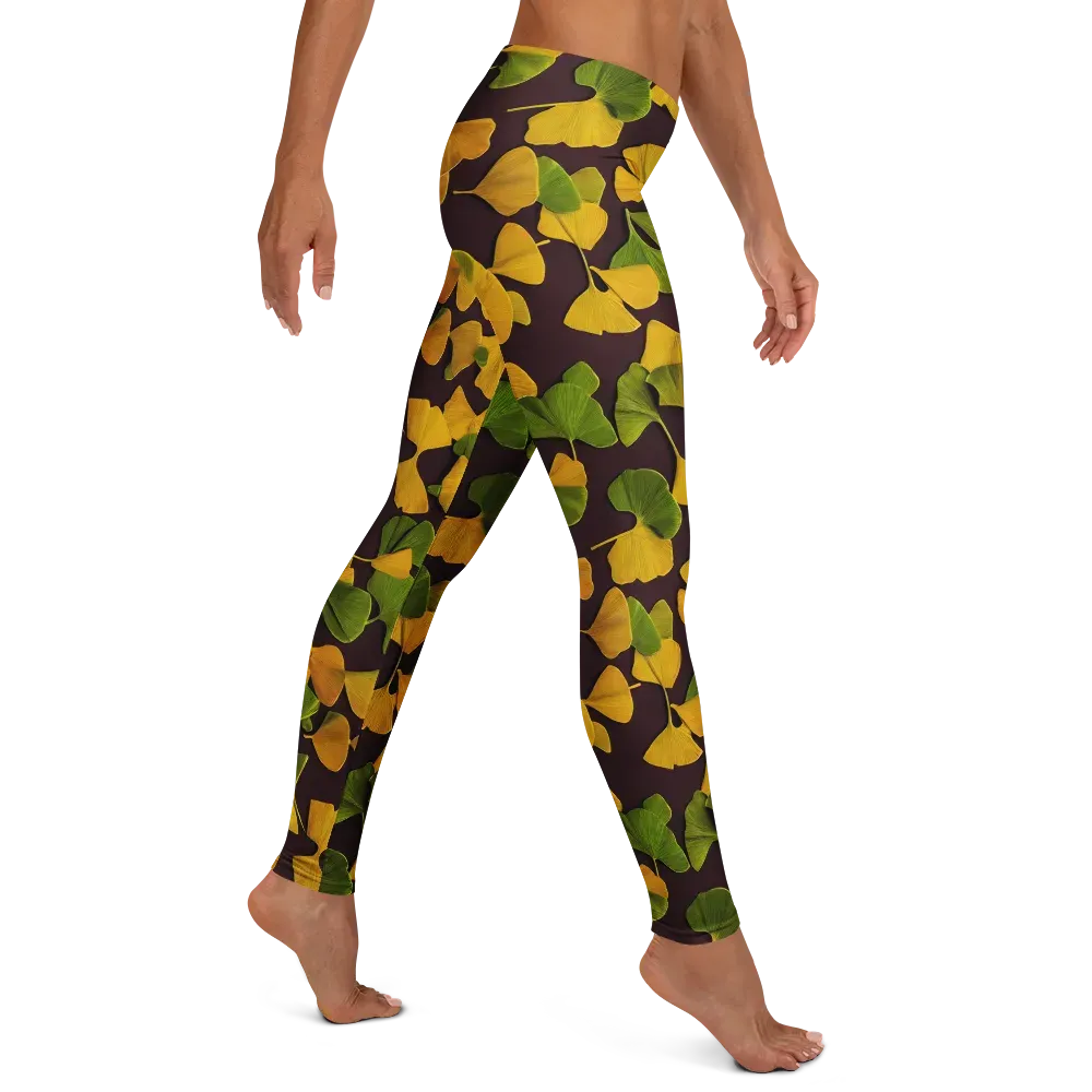 Midnight Ginkgo on Leggings — Right