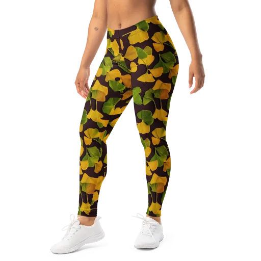 Midnight Ginkgo on a Leggings