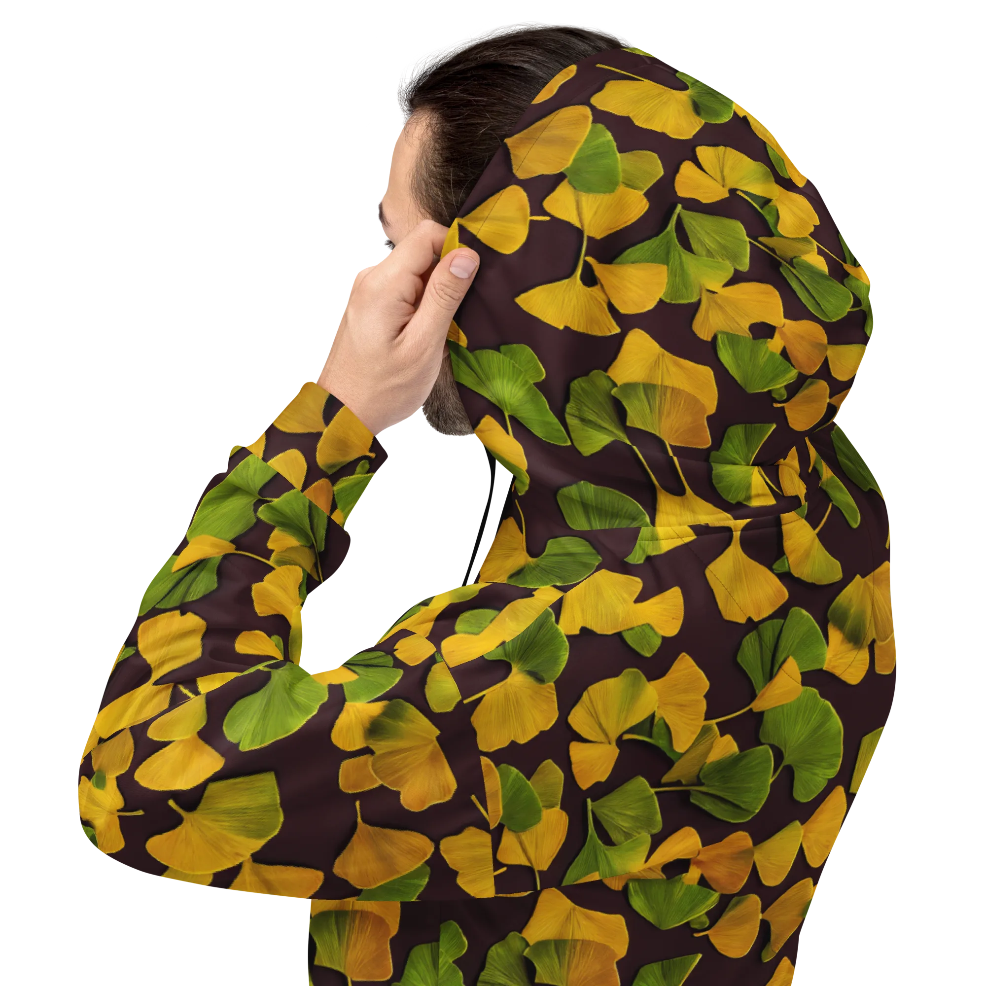 Midnight Ginkgo on Hoodie — Back