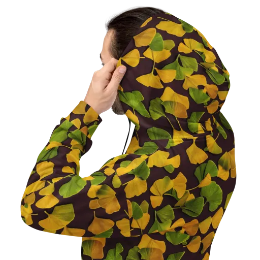 Midnight Ginkgo on a Hoodie