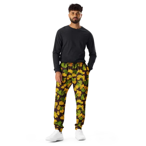 Midnight Ginkgo on a Men's Joggers