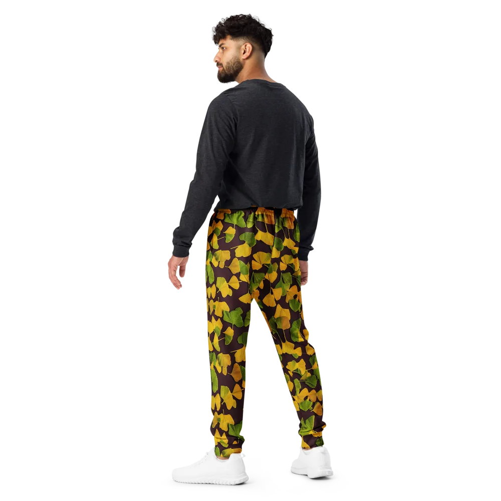 Midnight Ginkgo on Men's Joggers — Back