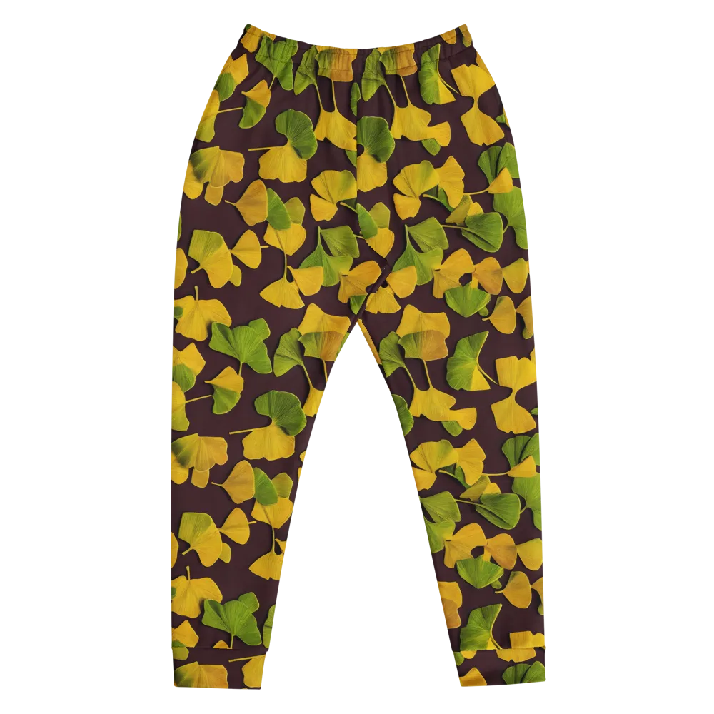 Midnight Ginkgo on Men's Joggers — Front