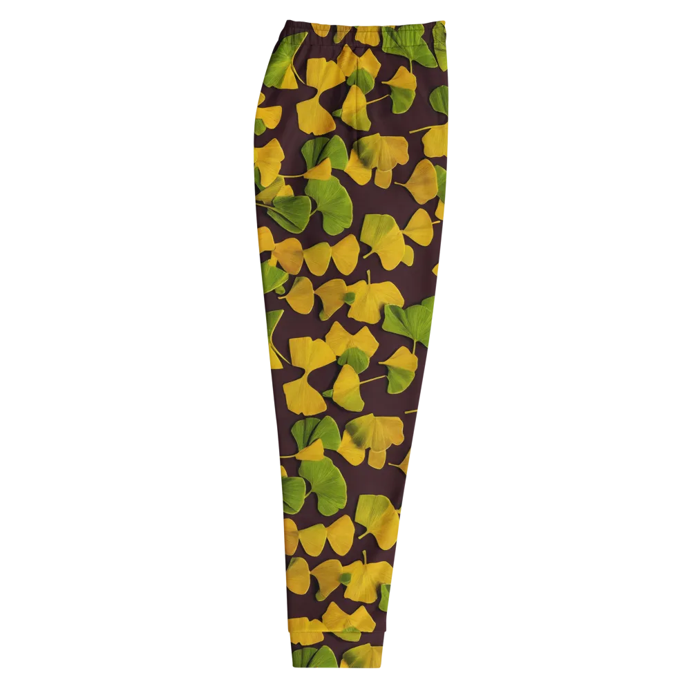 Midnight Ginkgo on Men's Joggers — Right