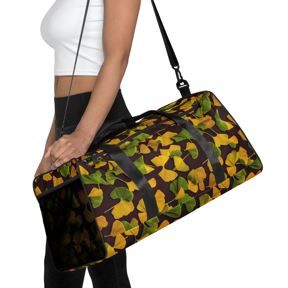 Midnight Ginkgo on Duffle Bag — Front
