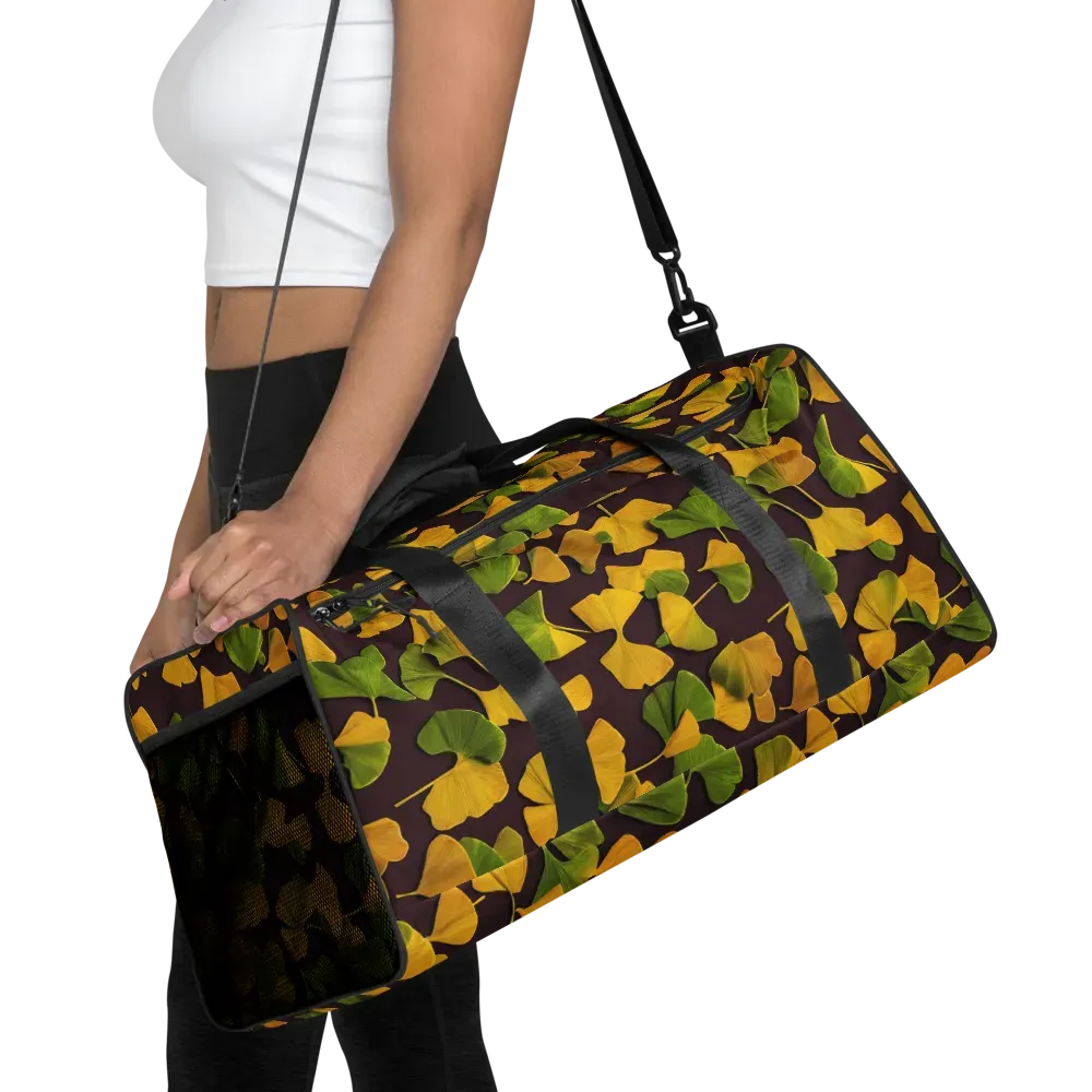 Midnight Ginkgo on Duffle Bag — Front
