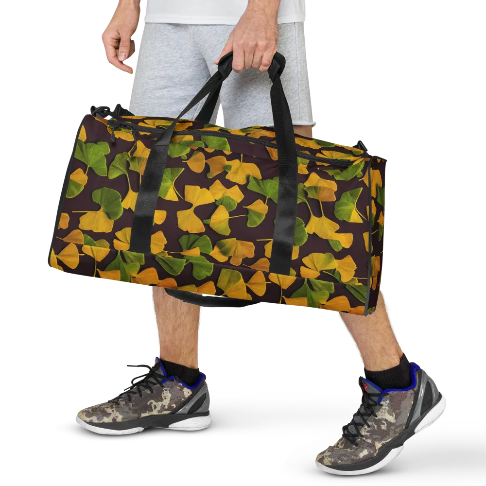 Midnight Ginkgo on Duffle Bag — Front