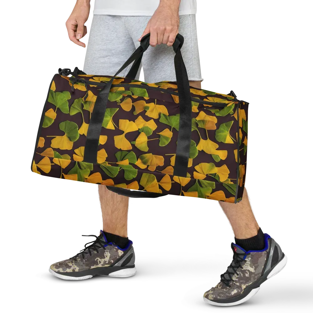 Midnight Ginkgo on Duffle Bag — Front
