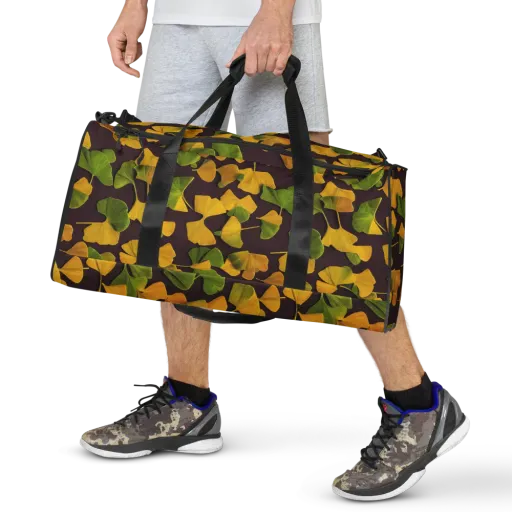 Midnight Ginkgo on a Duffle Bag