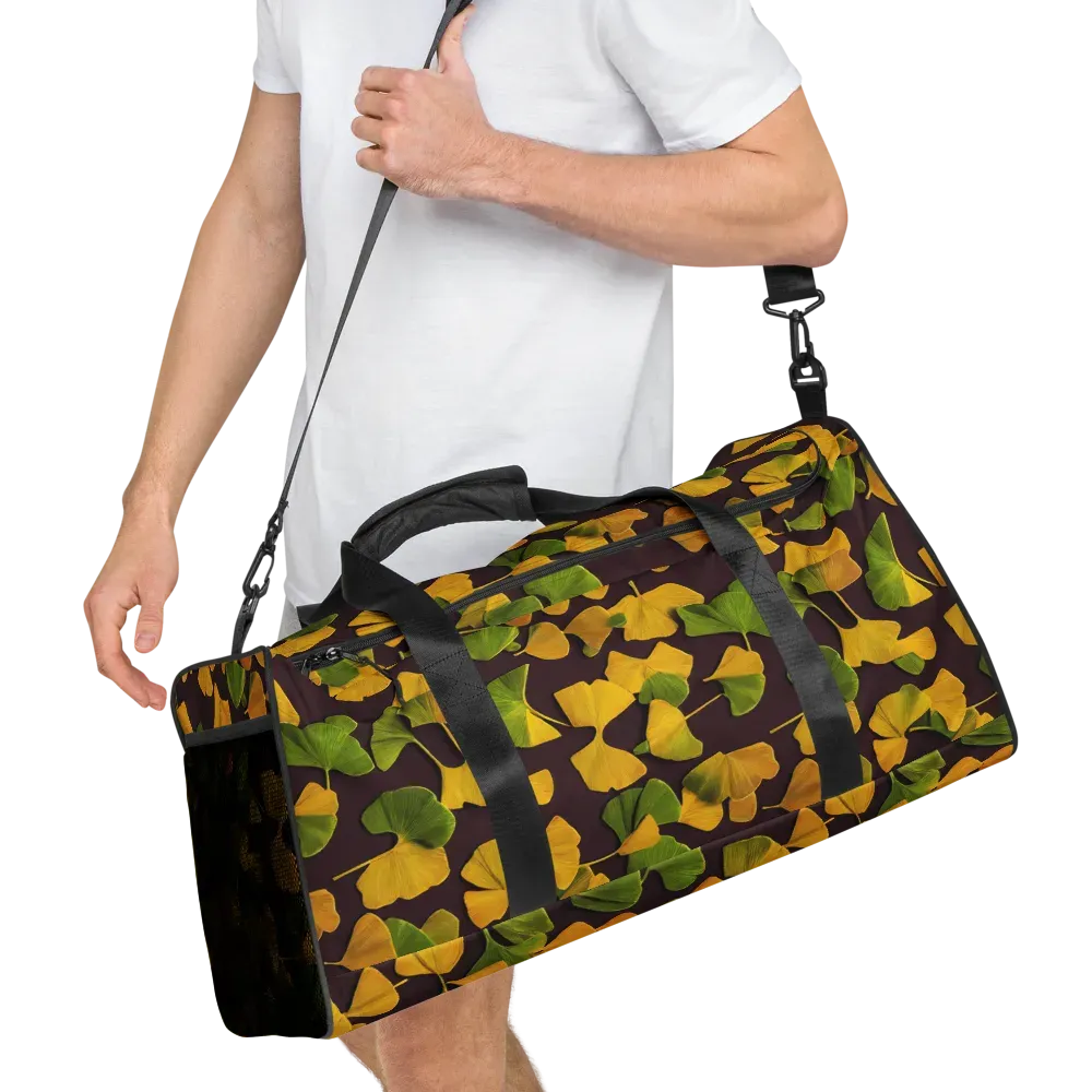 Midnight Ginkgo on Duffle Bag — Right Front