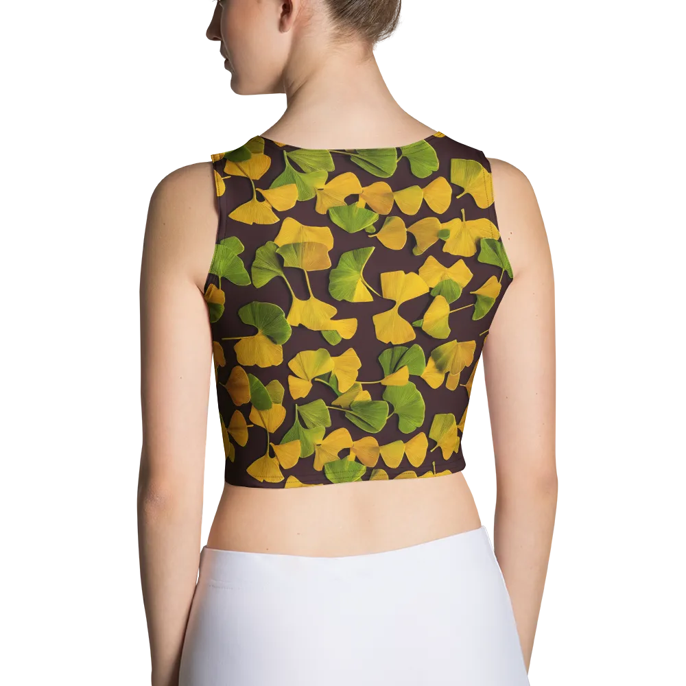 Midnight Ginkgo on Crop Top — Back