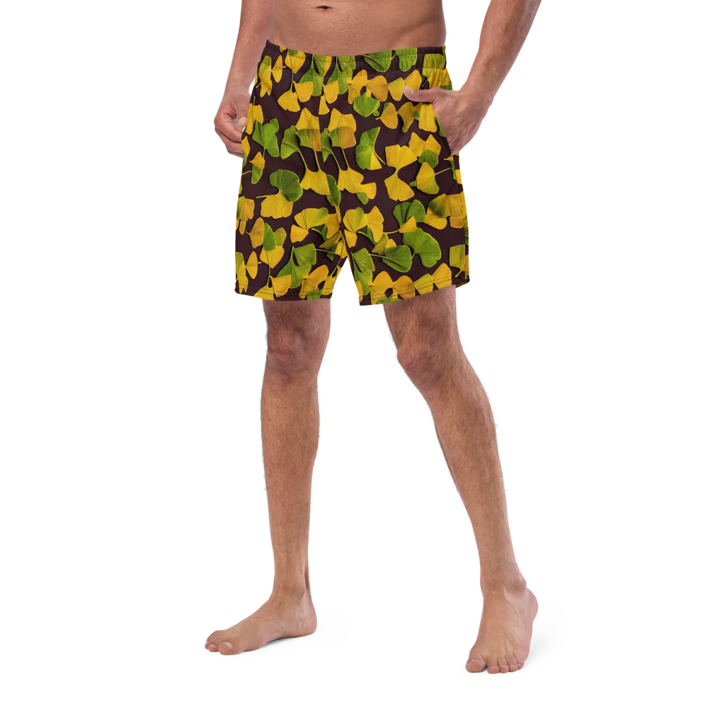 Midnight Ginkgo on Swim Trunks — Left Front